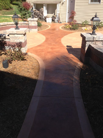 Patio with Antique Dyed Walkway